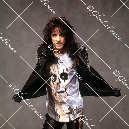 Alice Cooper with leather jacket