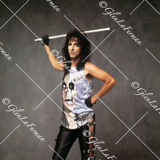 Alice Cooper and white baton