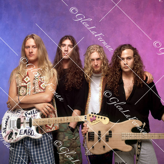 Alice in Chains with guitars