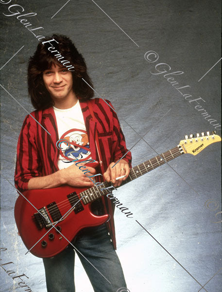 Eddie Van Halen smiling in blazer