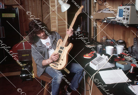 Eddie Van Halen in home studio