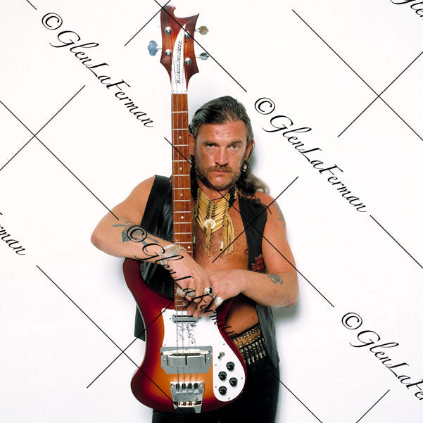 Lemmy Kilmister in color and sleeveless shirt