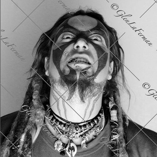 Max Cavalera close up with face paint