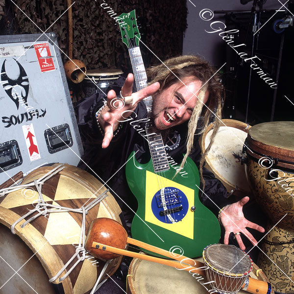 Max Cavalera in studio with Brazilian guitar reaching out