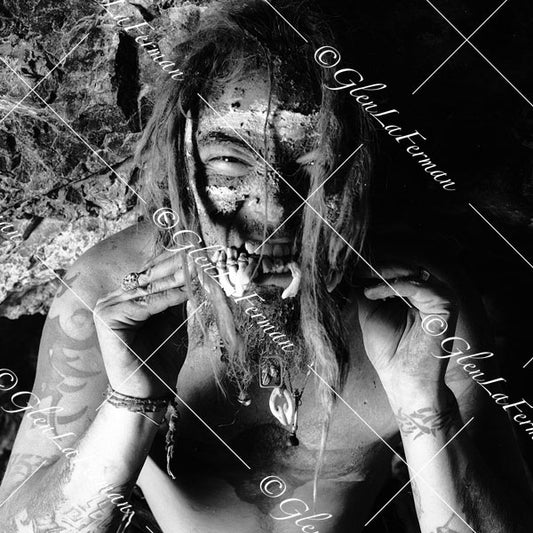 Max Cavalera in cave with teeth