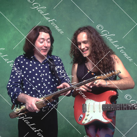 Vivian Campbell and Rory Gallagher laughing